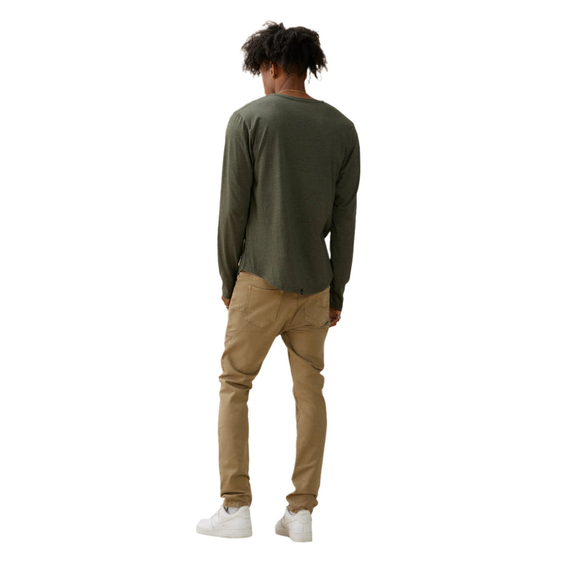 Dark Olive Long Sleeve Eazy Scoop Tee
