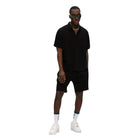 Black Linen Shorts