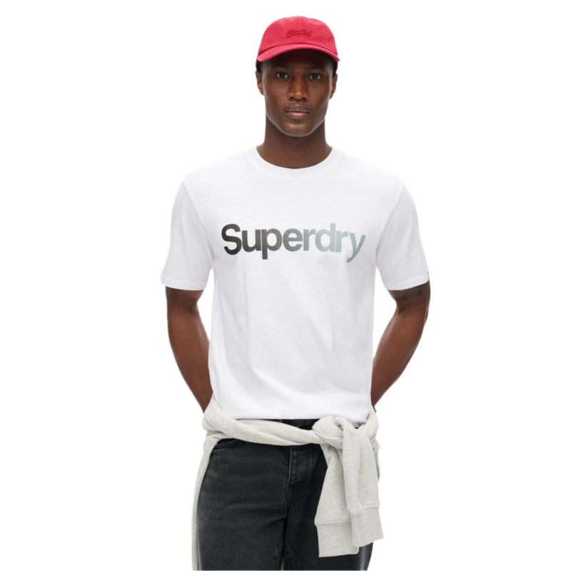 Brilliant White Core Logo Fade Loose T-Shirt