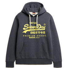 Eclipse Navy Marl Neon Vl Graphic Hoodie