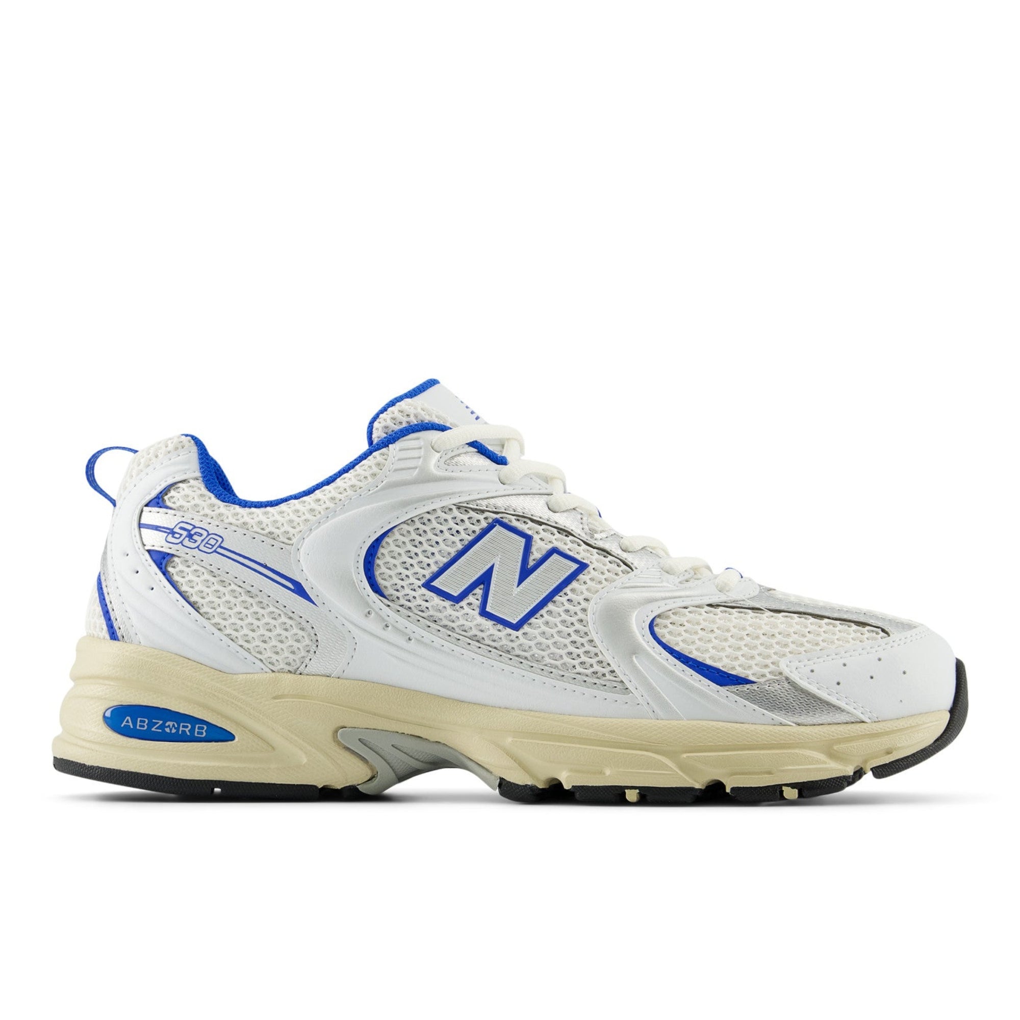 White & Blue 530 Sneakers