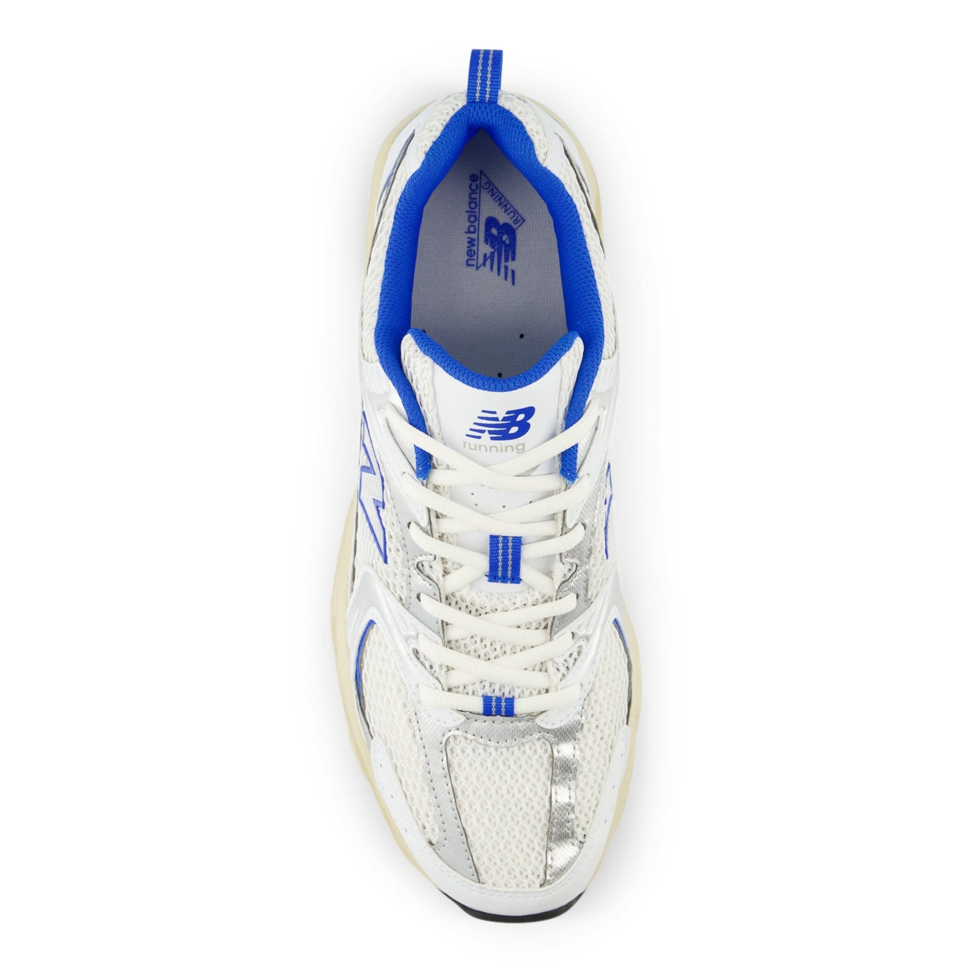 White & Blue 530 Sneakers