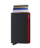 Slimwallet Matte - Black & Red