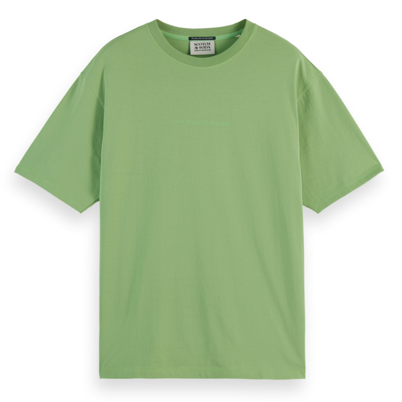 Green Relaxed-Fit Front Chest Logo T-Shirt