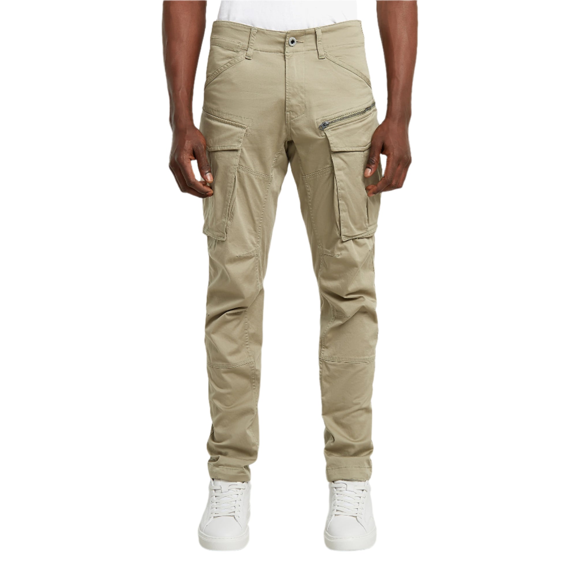 Rovic Zip 3D Regular Tapered Pants - Beige