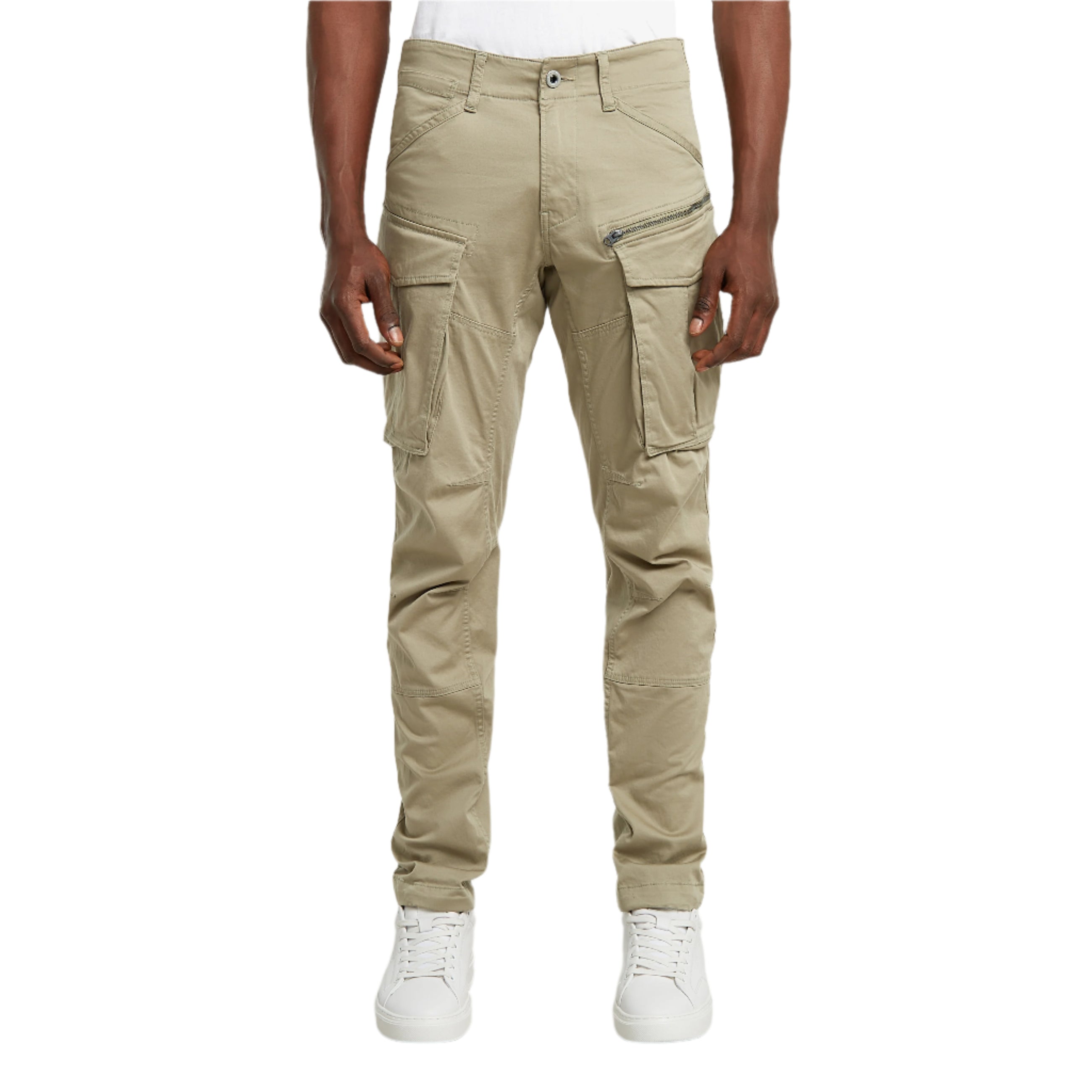 Rovic Zip 3D Regular Tapered Pants - Beige