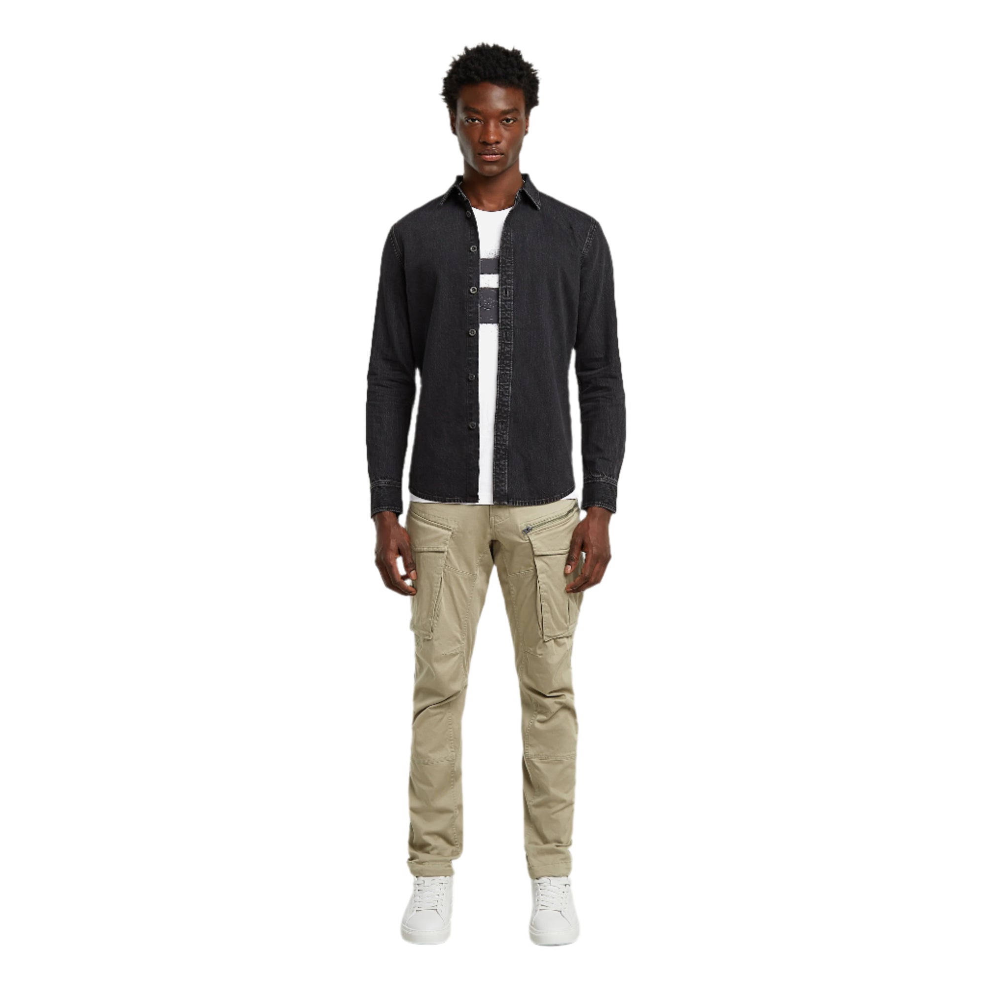 Rovic Zip 3D Regular Tapered Pants - Beige
