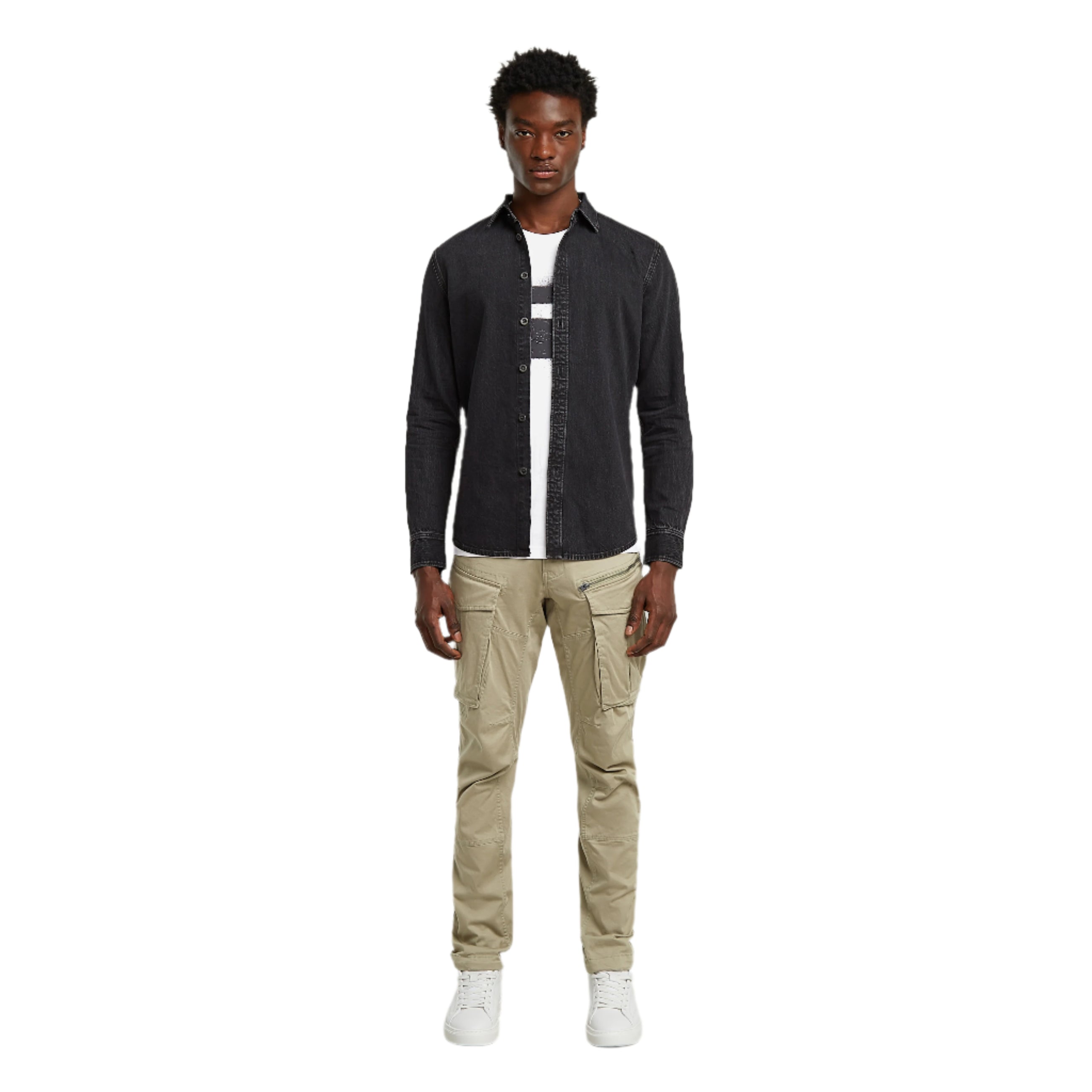 Rovic Zip 3D Regular Tapered Pants - Beige