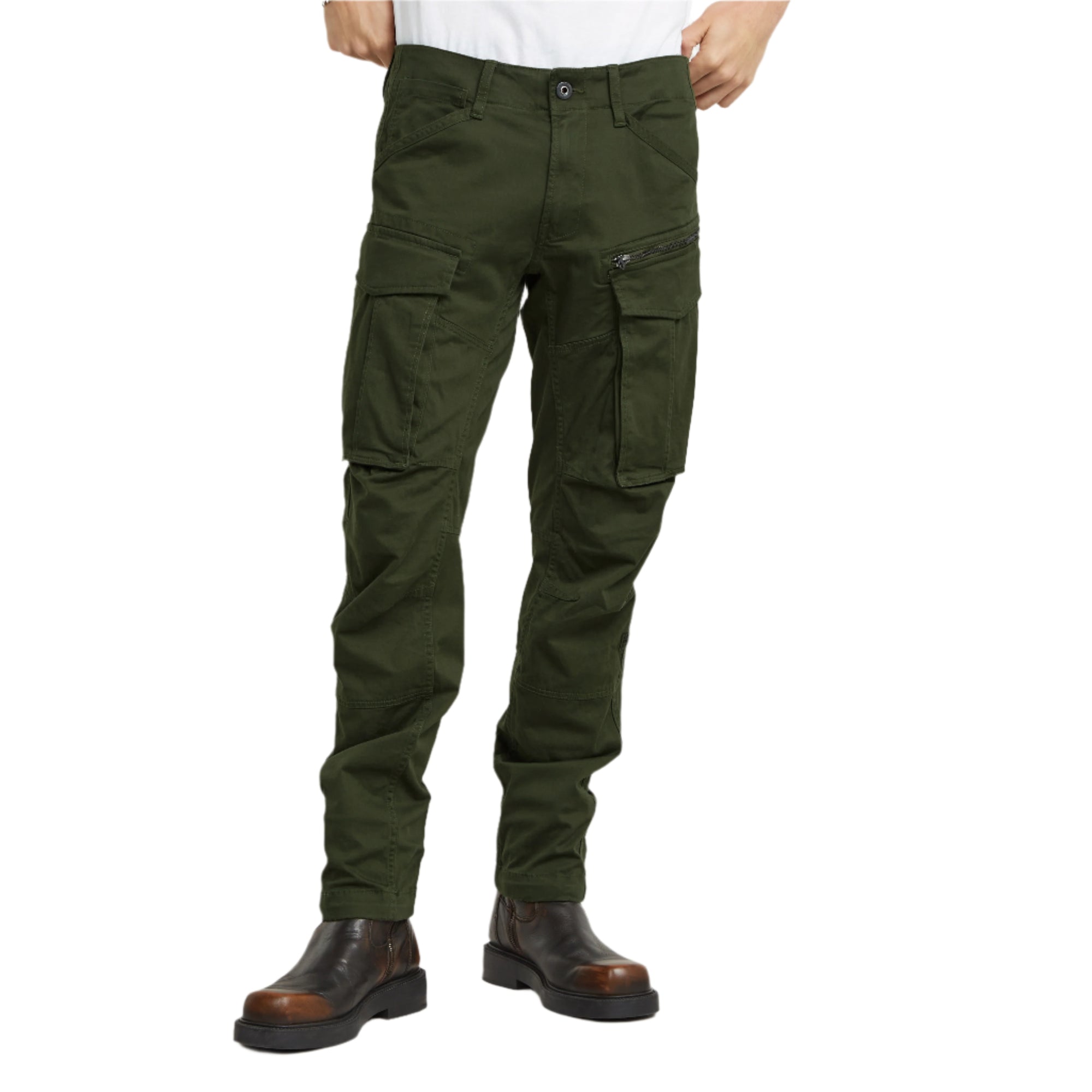 Rovic Zip 3D Regular Tapered Pants - Green