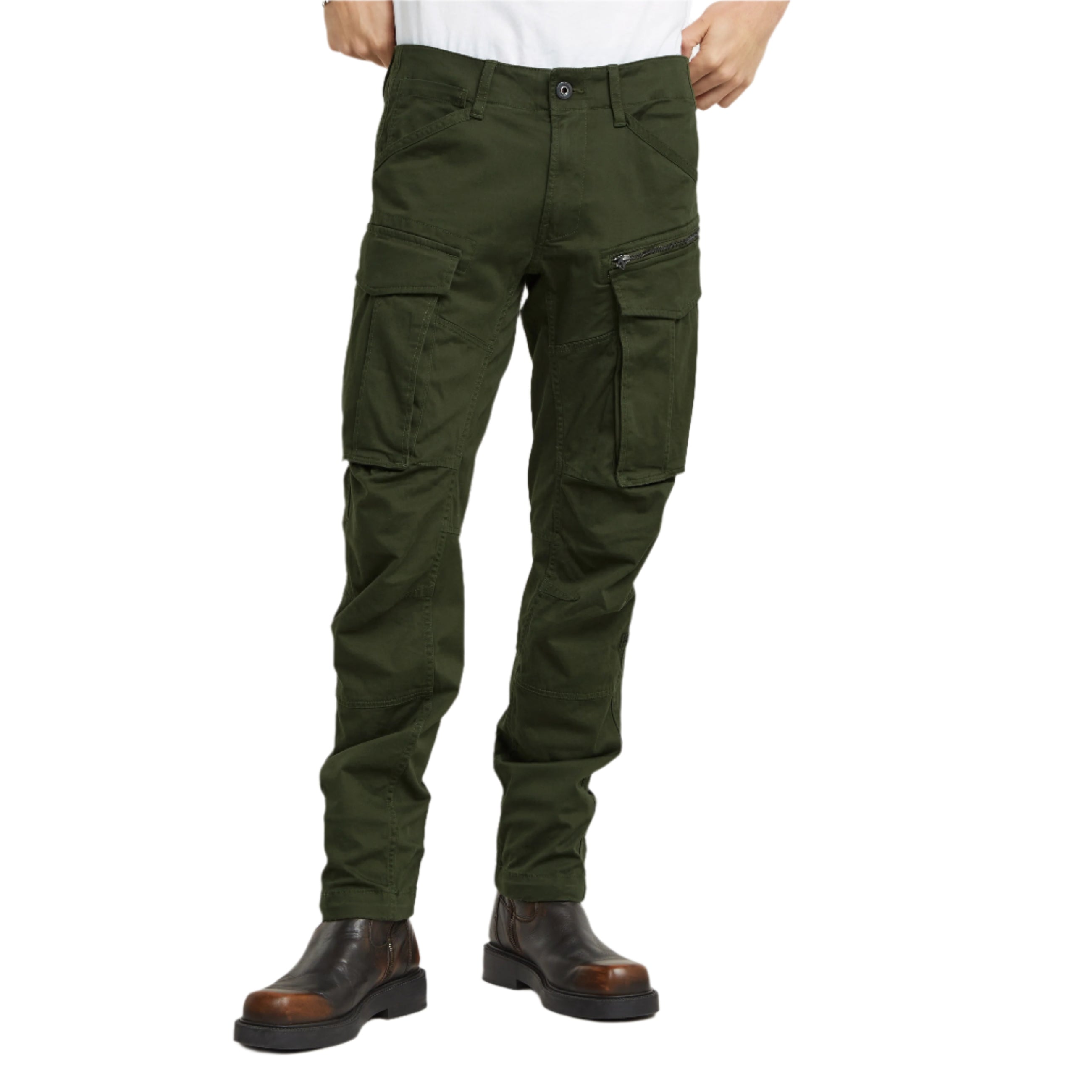 Rovic Zip 3D Regular Tapered Pants - Green