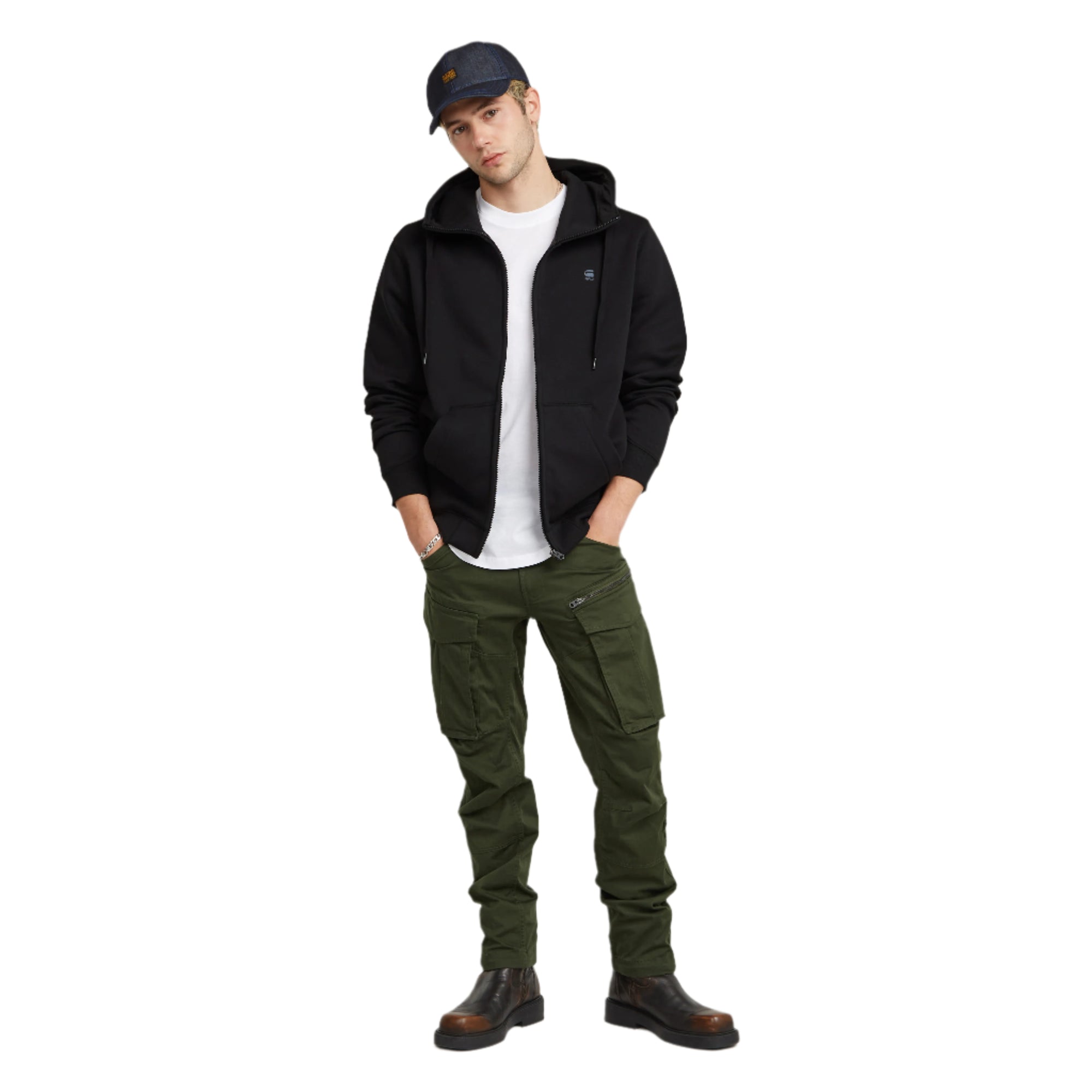 Rovic Zip 3D Regular Tapered Pants - Green
