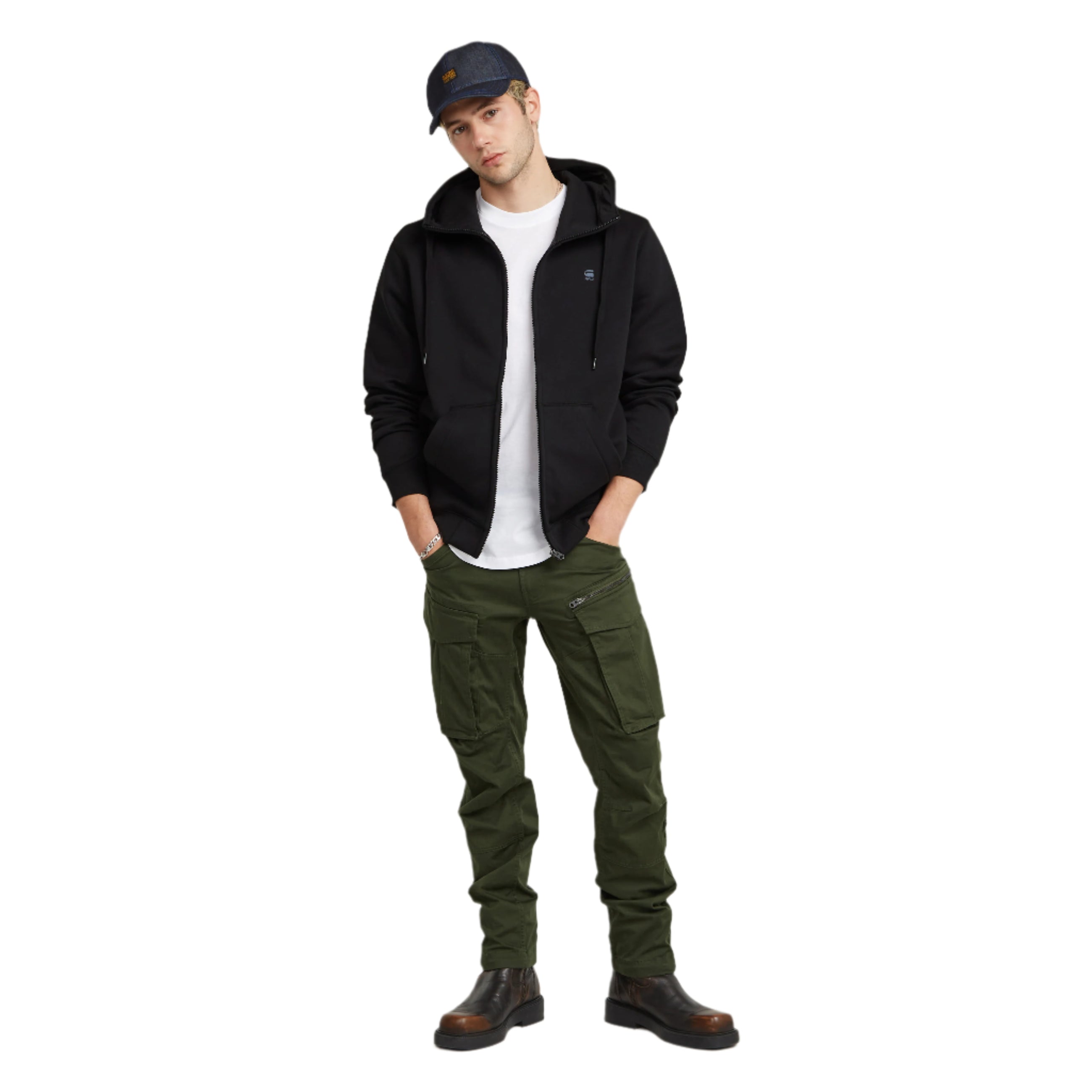 Rovic Zip 3D Regular Tapered Pants - Green