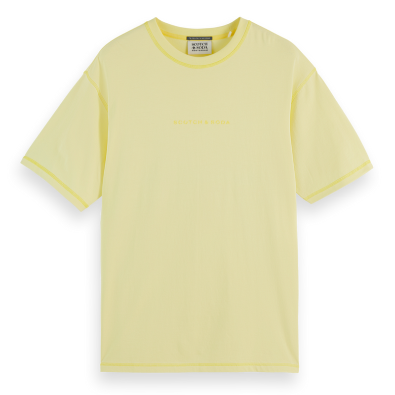 Yellow Relaxed-Fit Front Chest Logo T-Shirt