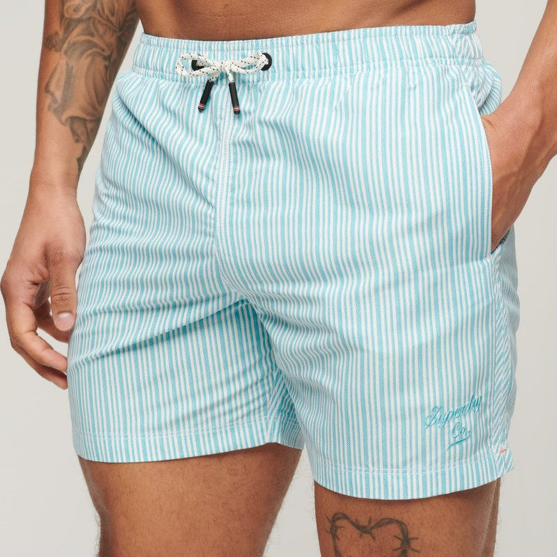 Blue Printed Swim Short