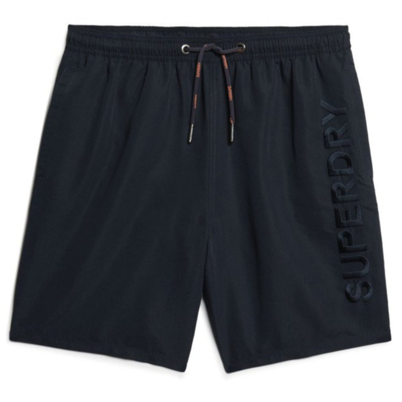Black Premium Emb 17' Swim Short