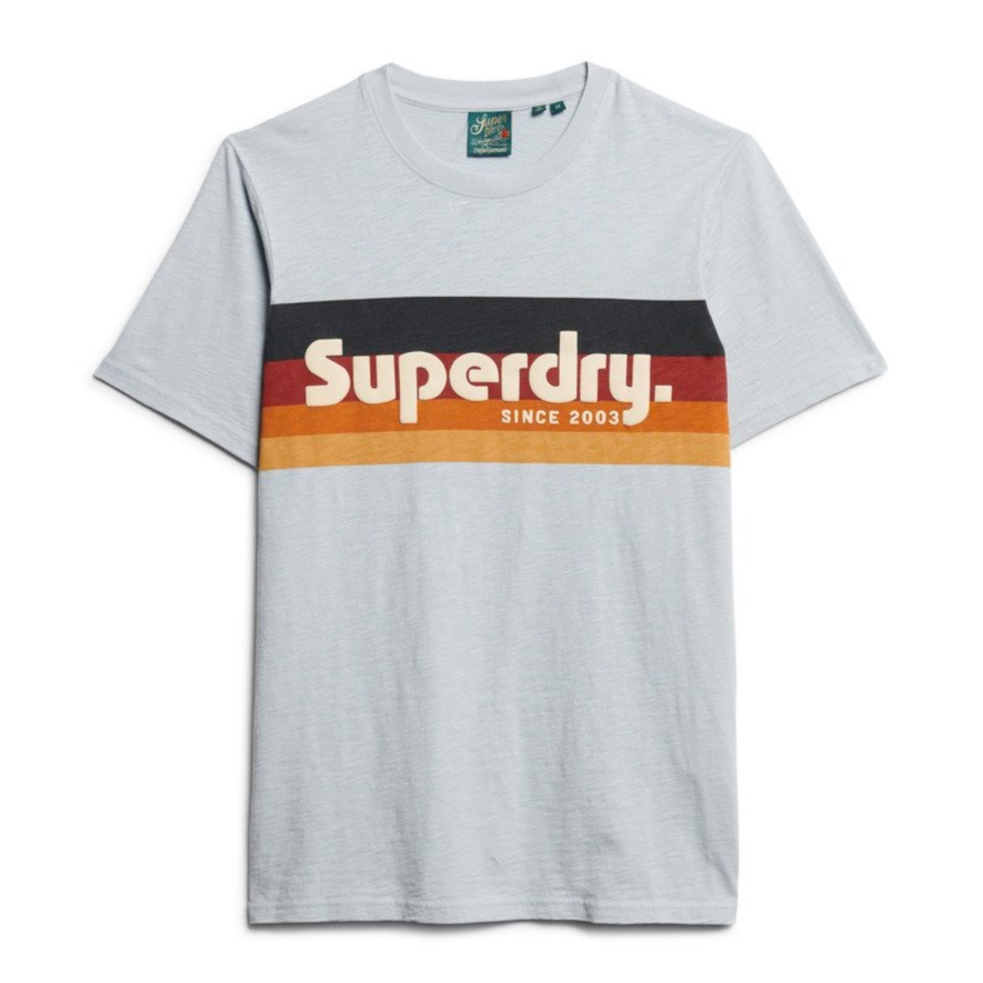 Sea Salt Blue Cali Striped Logo T-Shirt